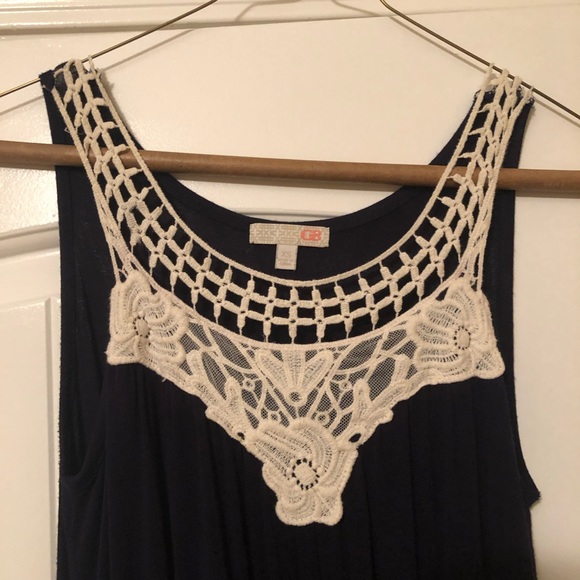 Gianni Bini navy and ivory crocheted sundress - Picture 2 of 2